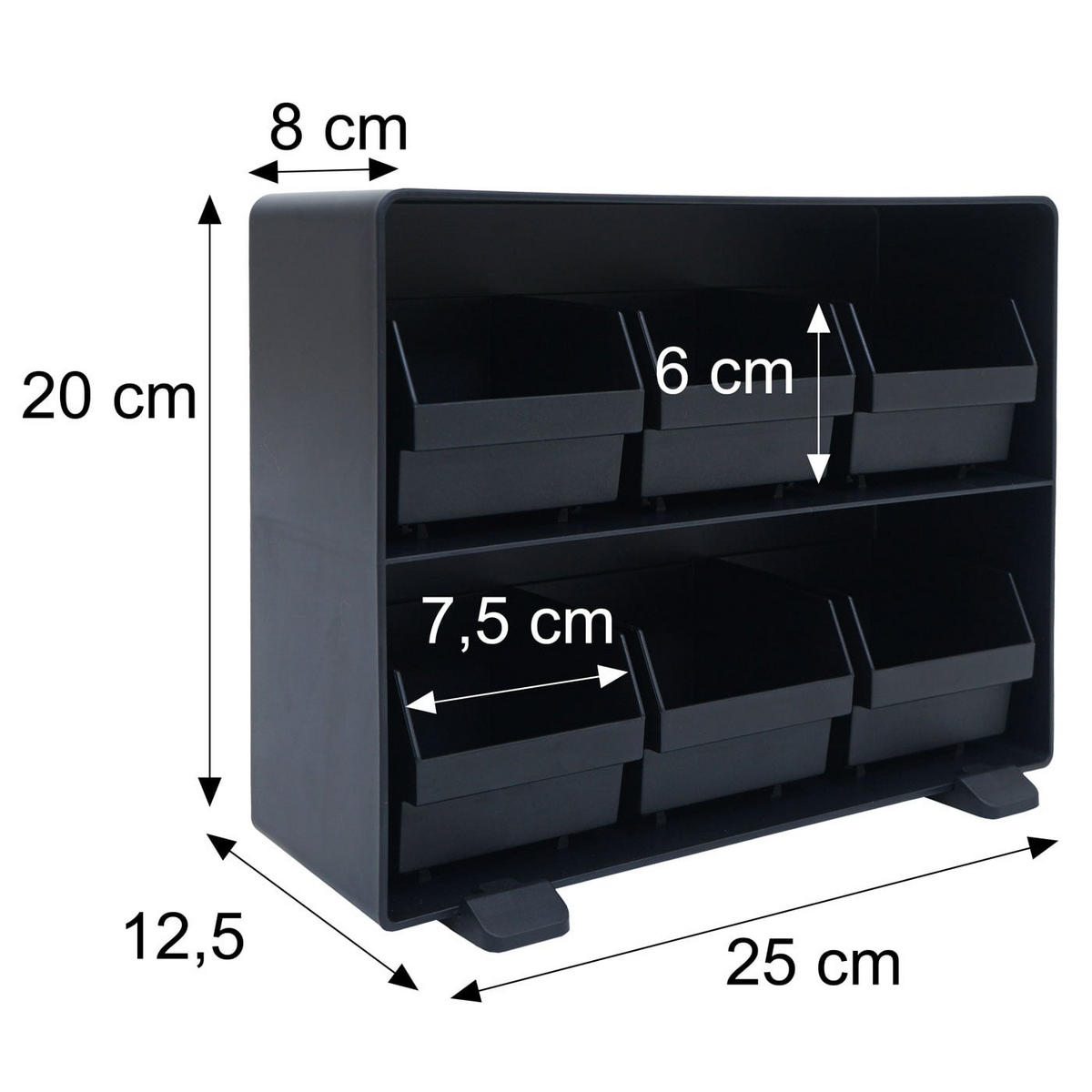 TEEBEUTELHALTER eckig Schwarz - Schwarz, Kunststoff (25/12cm) - MCW