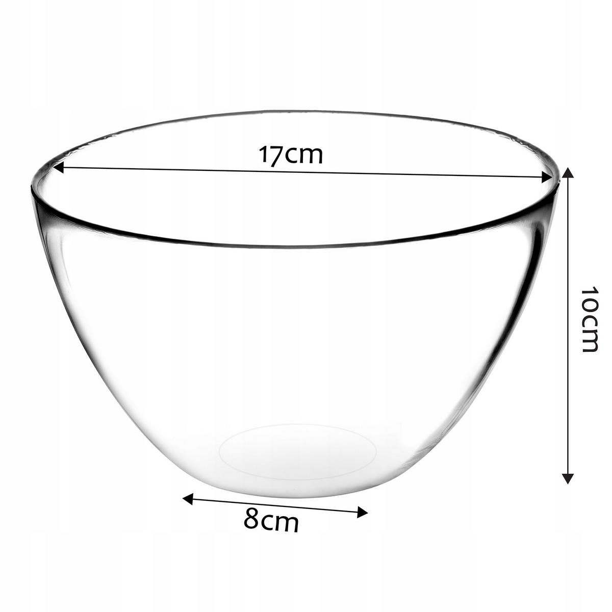 SALATSCHÜSSEL aus Glas 17 cm, 2 Stück - Transparent, Glas (17cm) - KADAX
