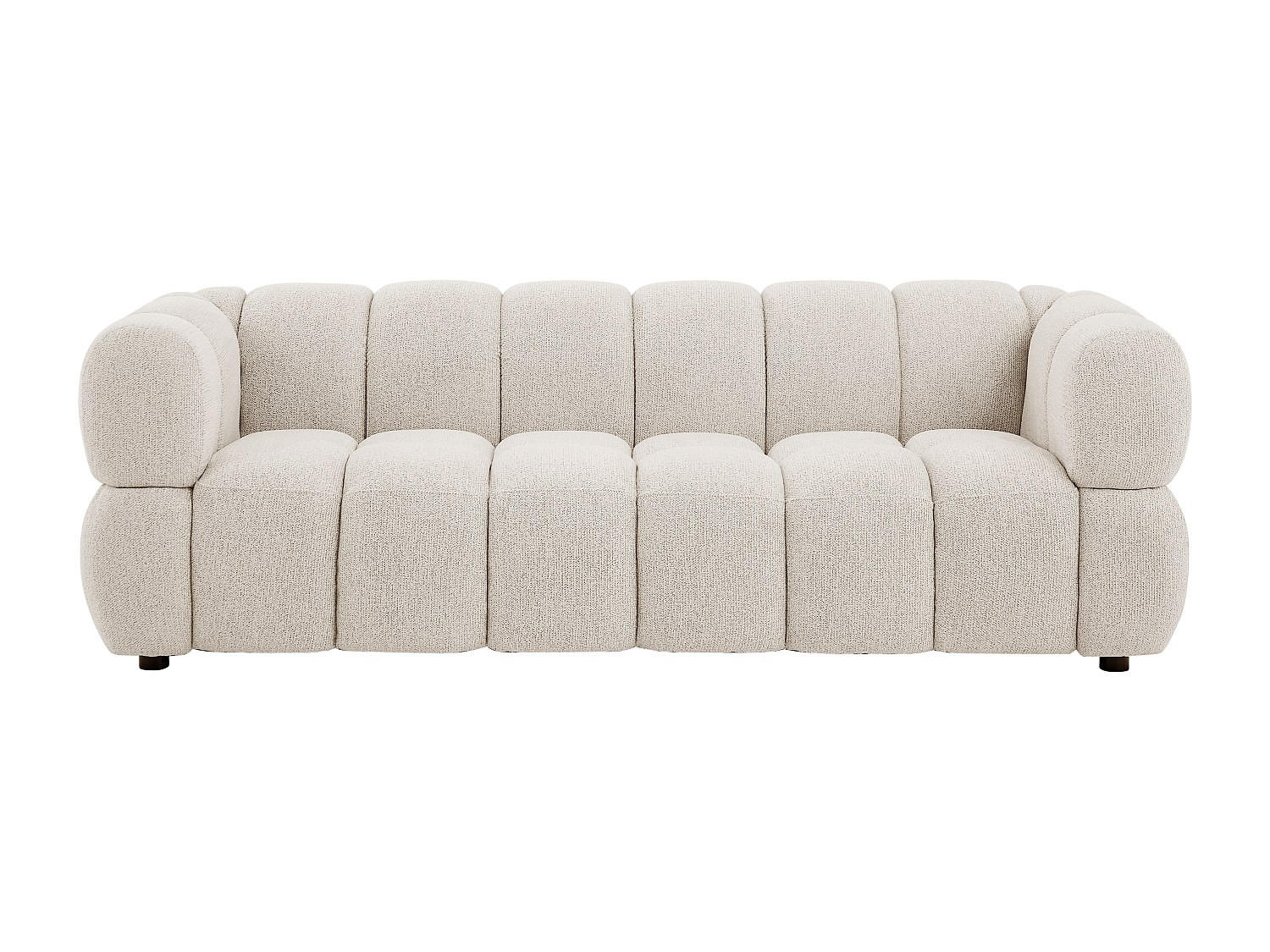 SOFA - 3 Personen - stoff - beige Pavira - Beige, Holz/Textil (227/71/92cm) - Vente-Unique