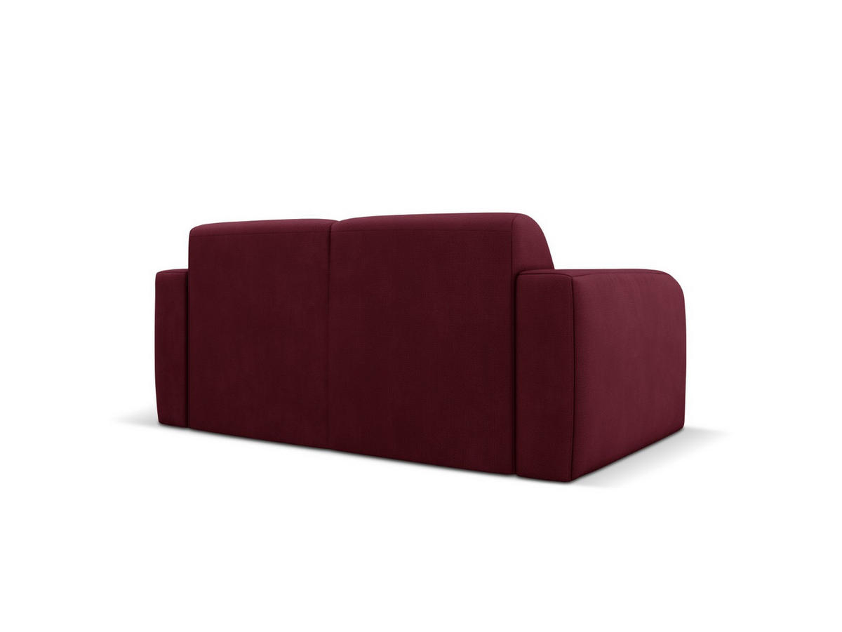 SOFA Molino aus strukturiertem Stoff burgundfarben 2 Sitzplätze - Bordeaux, Textil (95/72/170cm) - Micadoni