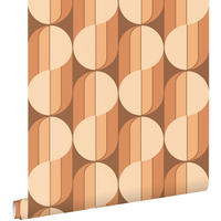 TAPETE Retro-Ornamente 50 x 900 cm - Terracotta, Papier (50/900cm) - ESTAhome