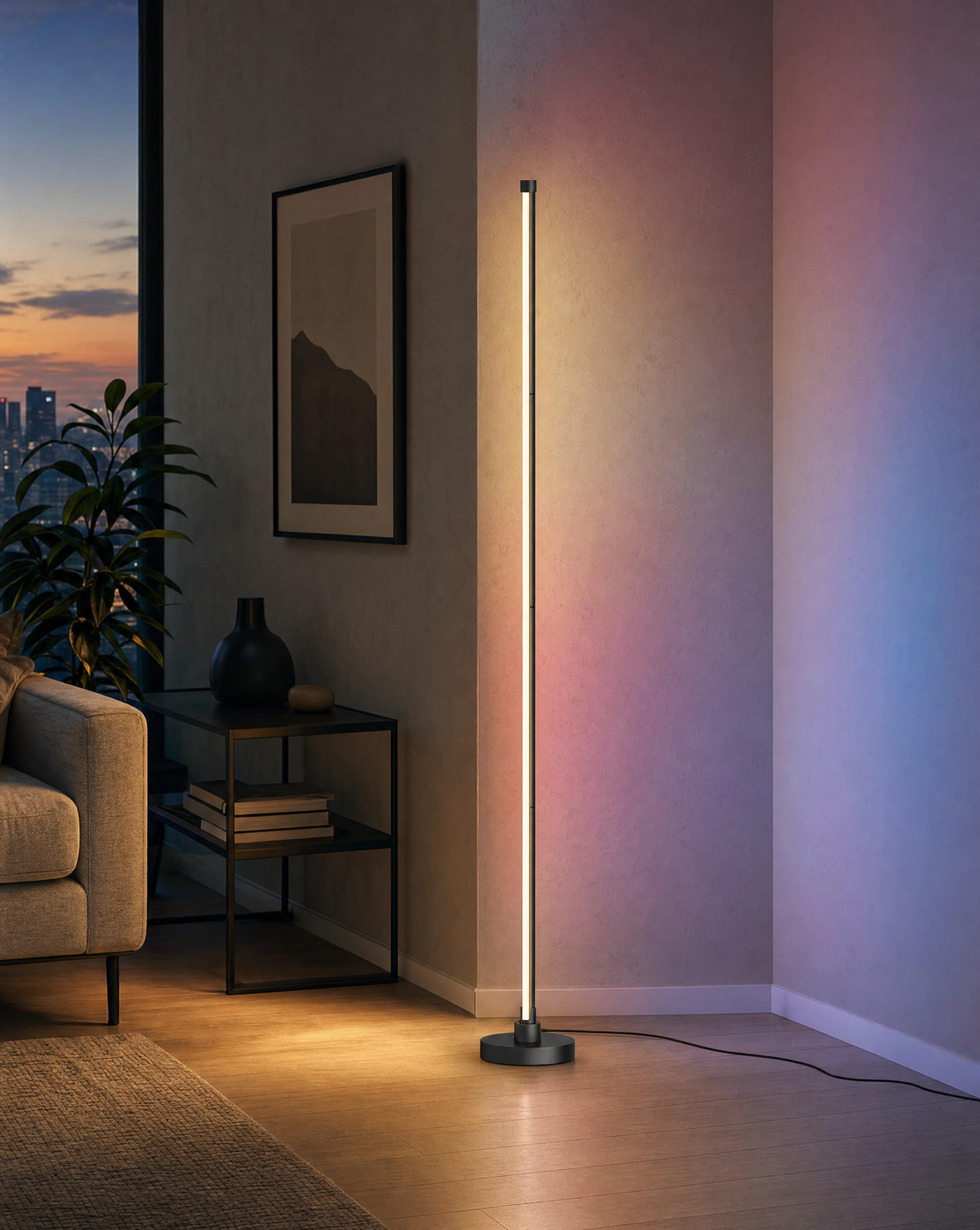 Northpoint Led-Ecklampe Grau 15.5x147.5x15.5 cm