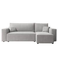 ECKSOFA Adara Mit Schlaffunktion - Hellgrau, Holzwerkstoff/Textil (145/244cm) - Fun Möbel
