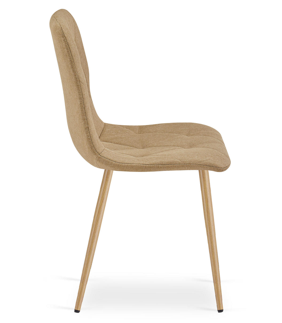 ESSZIMMERSTUHL TYRA brauner Sitz, Beine in Holzfarbe - Eichefarben/Braun, Textil (44.5/87/54.5cm) - Valora