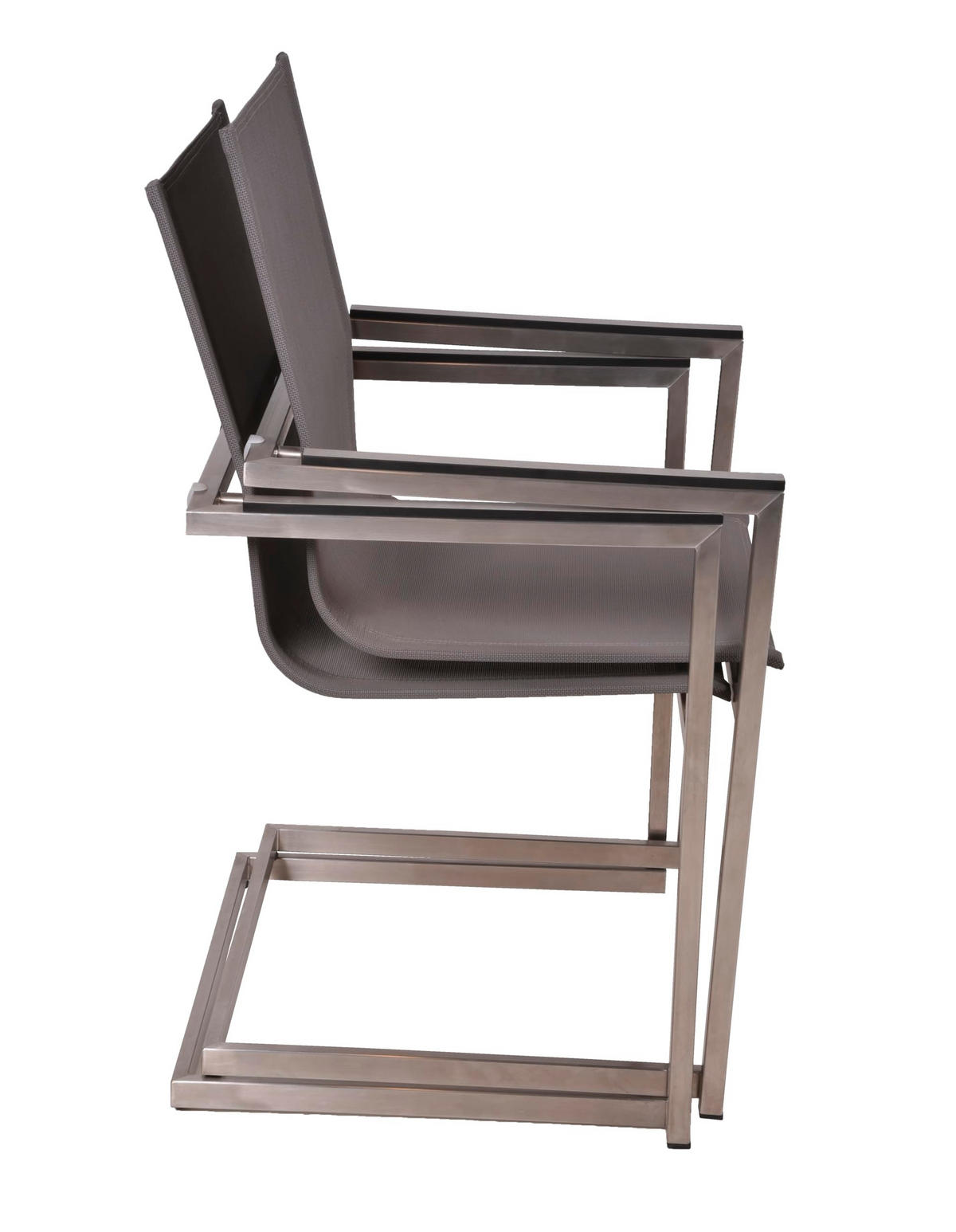 GARTENSTUHL 4er Set Dirk Freischwinger - Grau, Kunststoff (56/90/50cm) - DELUKE