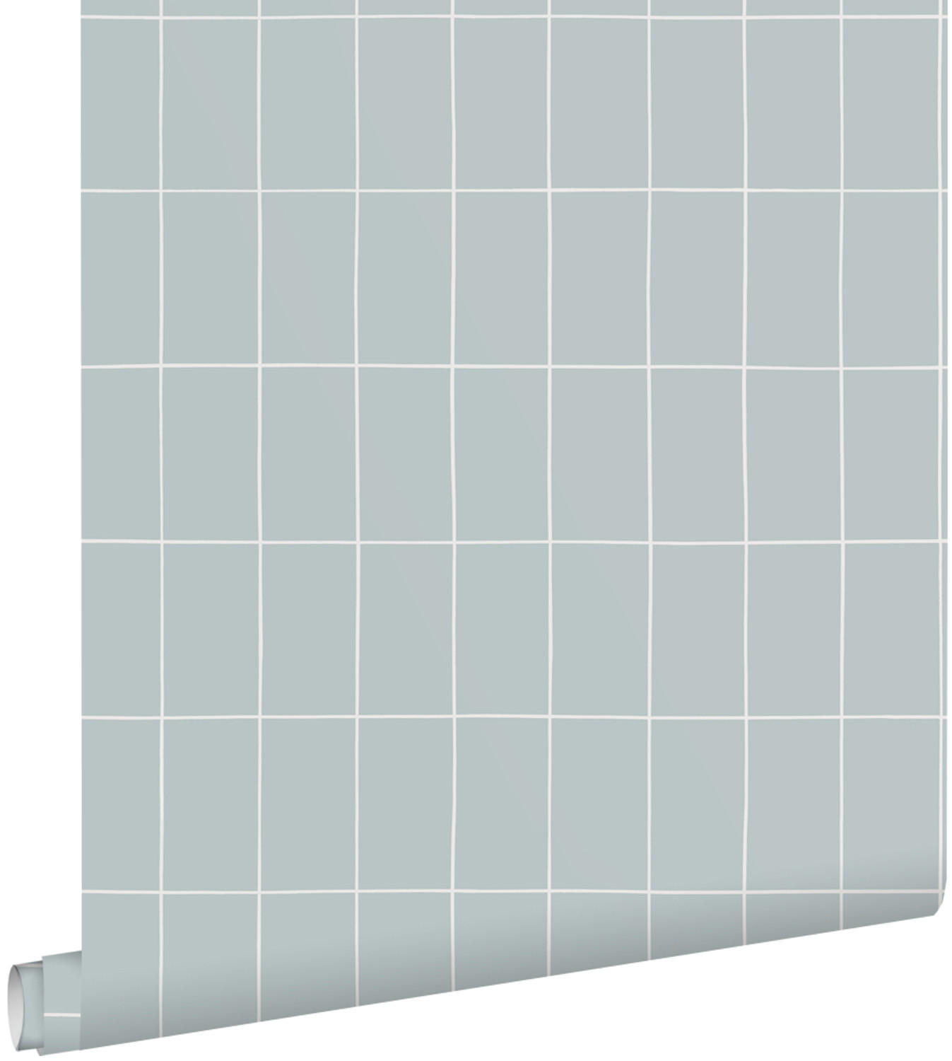 TAPETE kleine Fliesen 50 x 900 cm - Blau, Papier (50/900cm) - ESTAhome