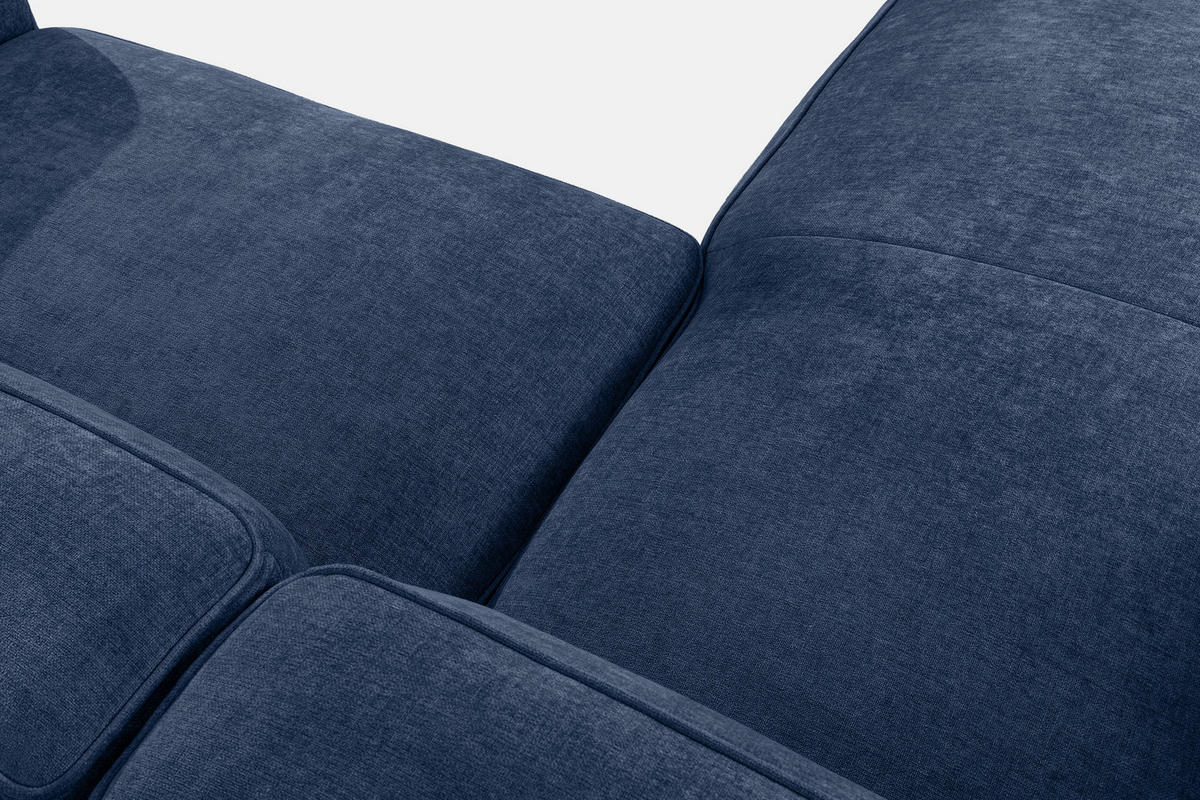 ECKSOFA LINKS FUBBO, Dunkelblau - Dunkelblau, Holz/Holzwerkstoff (225/176cm) - KONSIMO®