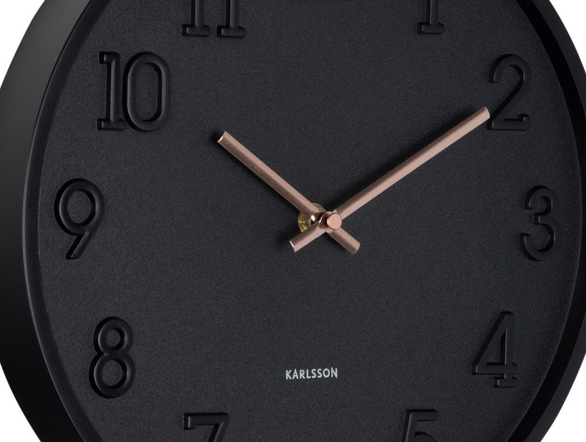 WANDUHR Calma 3.8/30/30 cm - Schwarz, Kunststoff (30/30/3.8cm) - Karlsson