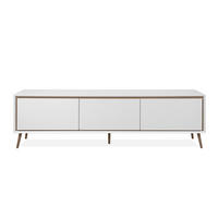 TV-MÖBEL mit 3 Klappen - Arona - 175/38/50 cm - Weiß, Holzwerkstoff (38/50/175cm) - Calicosy