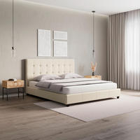 POLSTERBETT Frederico Creme ca. 180 / 200 cm - Creme, Textil - Bessagi Home