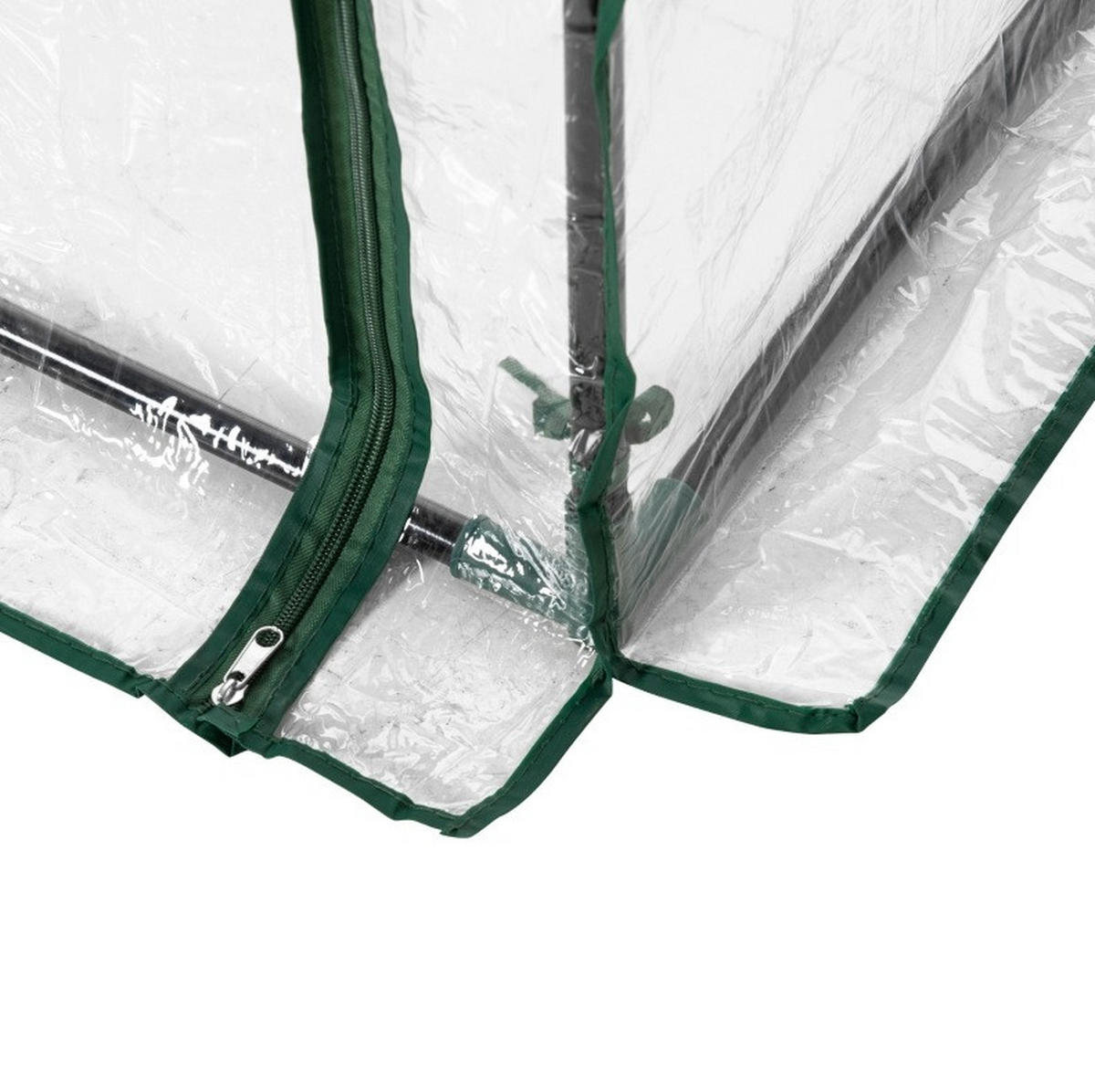 GEWÄCHSHAUS aus Kunststoff 100x50x150 cm in Transparent mit aufrollbarer Tür - Transparent, Kunststoff (50/150/100cm) - Modfu