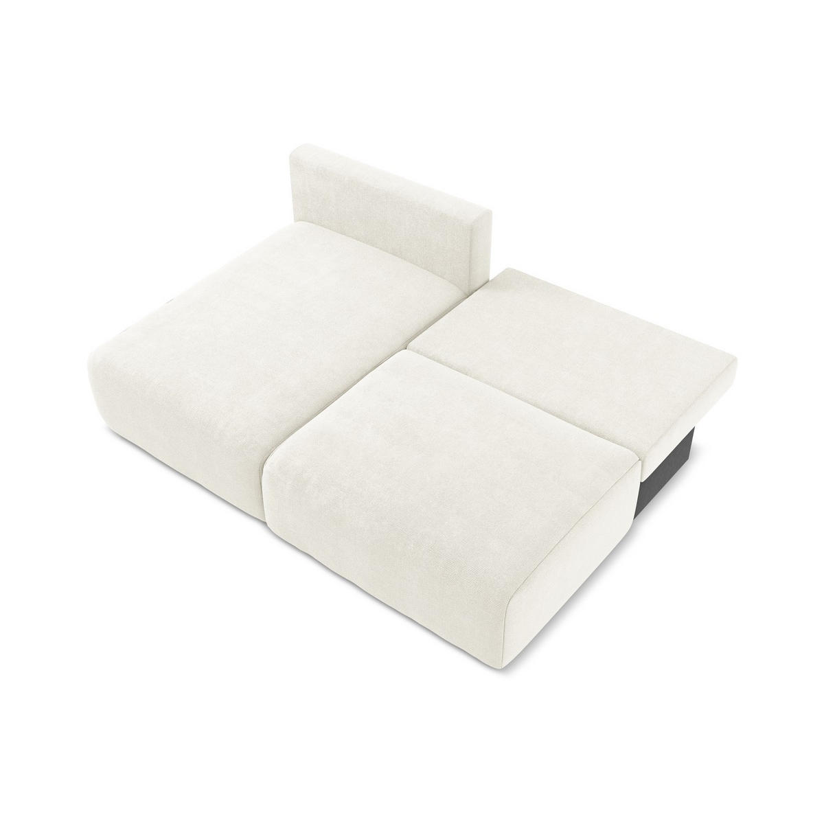 ECKSOFA mit Schlaffunktion links Chenille Stoff Weiß - Pink/Schwarz, Kunststoff/Textil (149/210cm) - LaMiaSofa