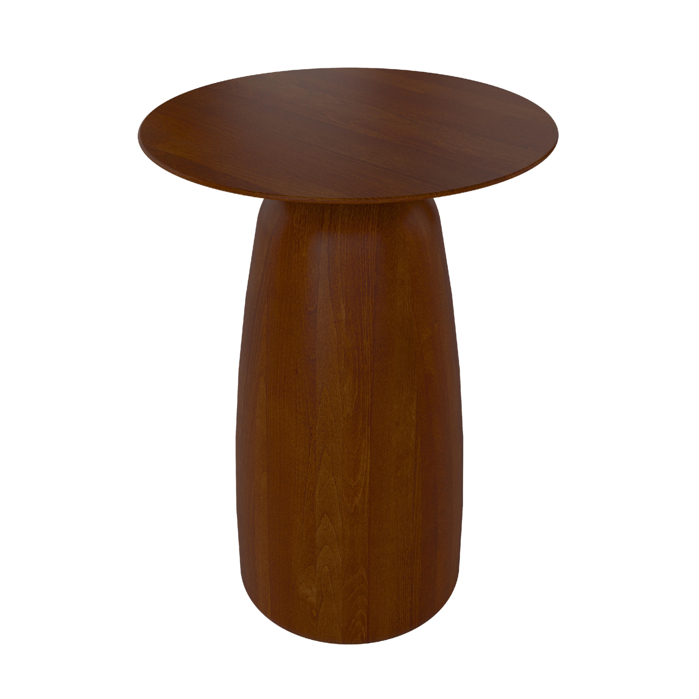 BEISTELLTISCH Baobab44, Ovaler Tischplatte, Buche - lackiert, Nussbaumfarbe - Walnussfarben, Holz (32.5/32.5/44cm) - Kayani