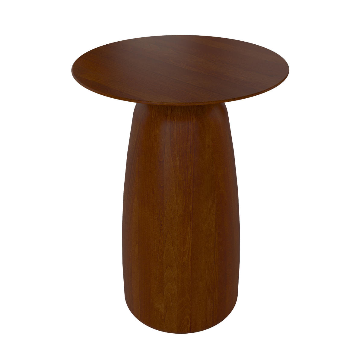 BEISTELLTISCH Baobab44, Ovaler Tischplatte, Buche - lackiert, Nussbaumfarbe - Walnussfarben, Holz (32.5/32.5/44cm) - Kayani