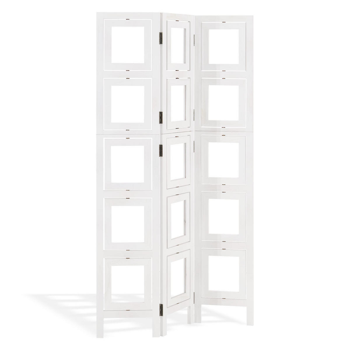 PARAVENT 3-tlg. 93/161 cm Weiß Fotowand - Weiß, Holz (93/161/2cm) - Homestyle4u