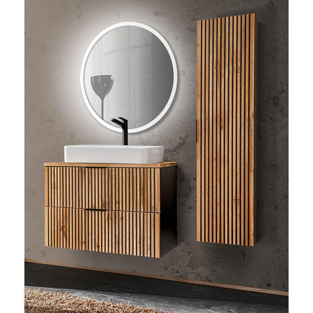 Lomado Badmöbel-Set Braun 130x200x47 cm