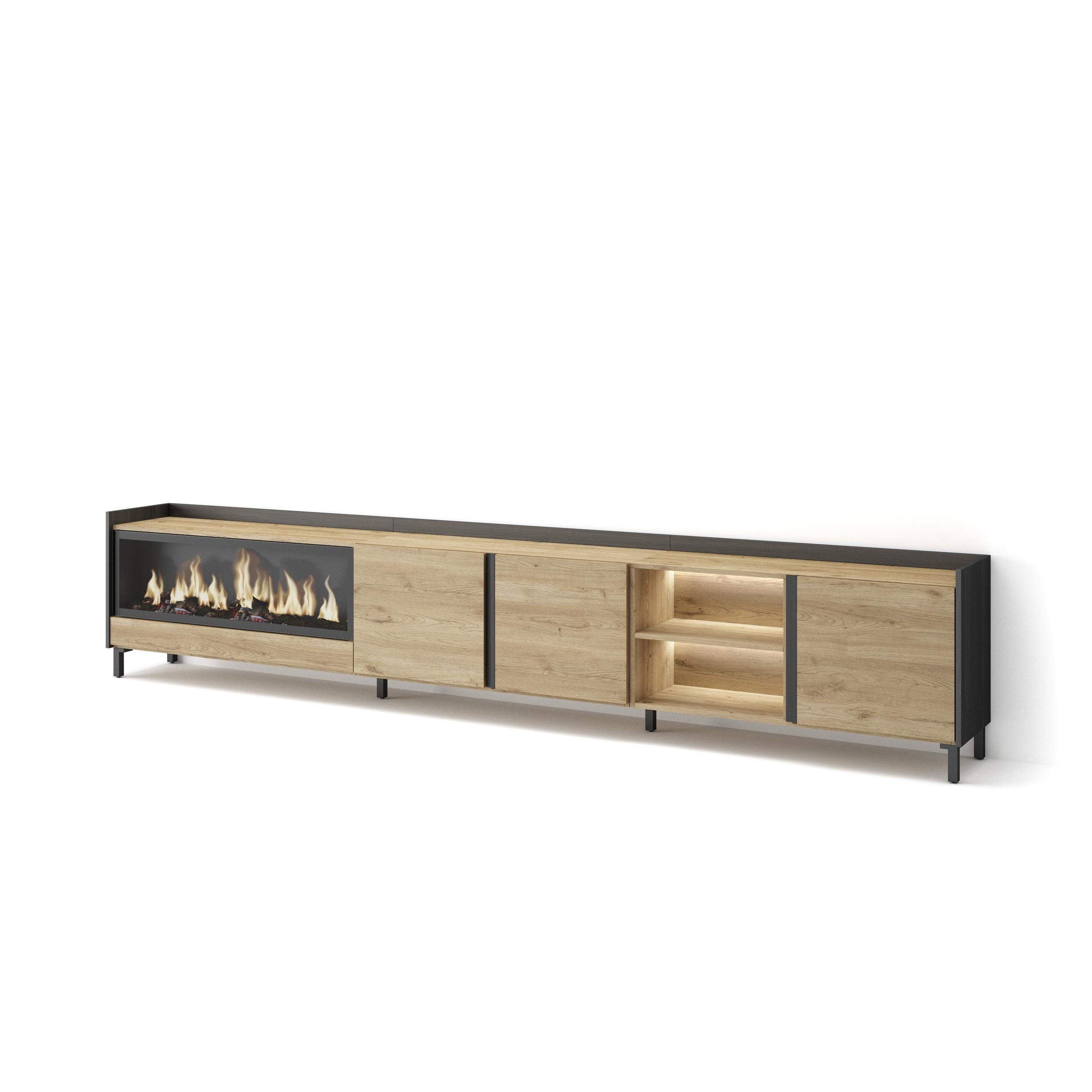 Skraut Home Lowboard, Eiche 315x61x35 cm