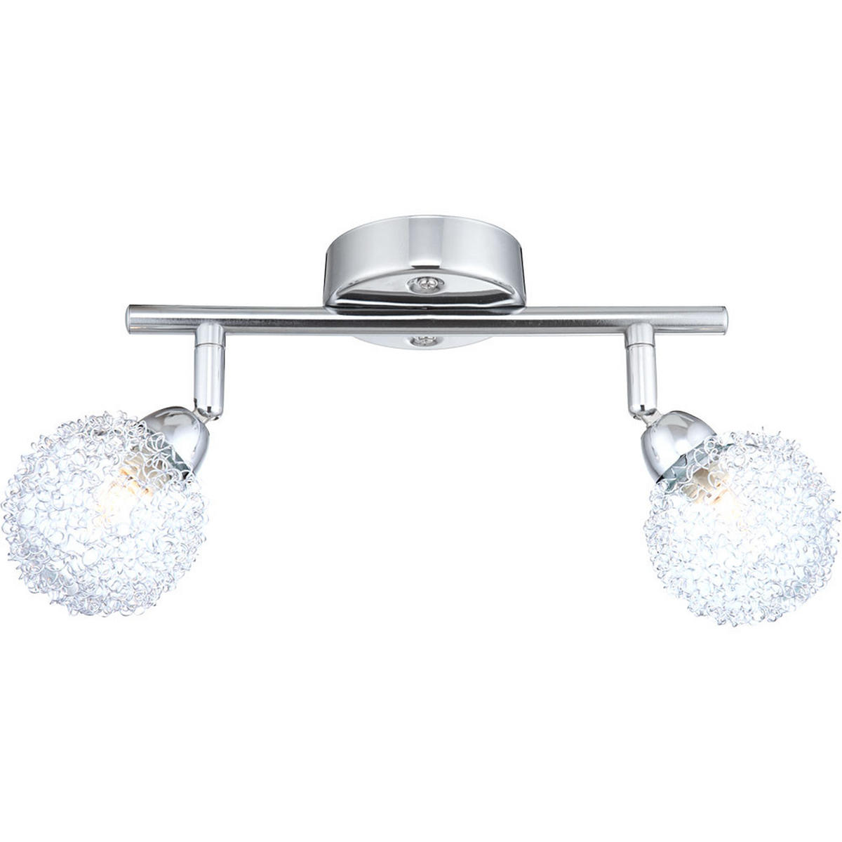 LED DECKENLEUCHTE ORINA Silber Aluminium Geflecht - Silberfarben, Metall (25/8/17cm) - Globo Lighting