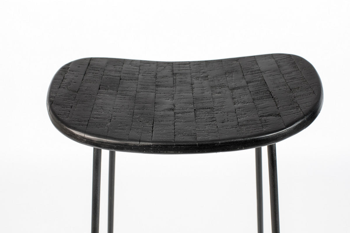 BARHOCKER Tangle - Schwarz - 30/40/80 cm - Schwarz, Holz (40/80/30cm) - Novel