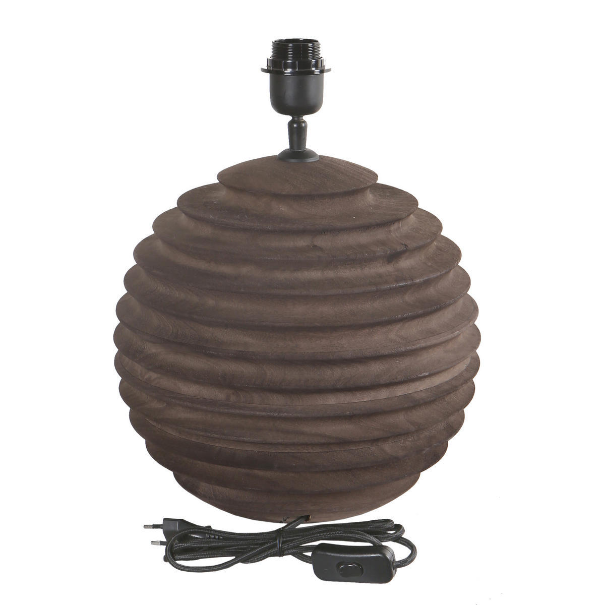 TISCHLAMPE Roven Braun 29/29/28cm - Braun, Holz (29/29/28cm) - PTMD Collection