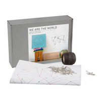 WANDBILD Bastelset We Are The World Nagel & Faden Set - Multicolor, Naturmaterialien (84/1/60cm)