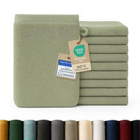 ŽÍNKA sada 10 ks, 10x žínka 15/20 cm, světle zelená - tmavě zelená, textil (15/20cm) - Blumtal