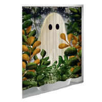 DUSCHVORHANG 180 x 200 cm Halloween Pflanzen bedruckt - Multicolor, Textil (180/200cm) - MCBOSON