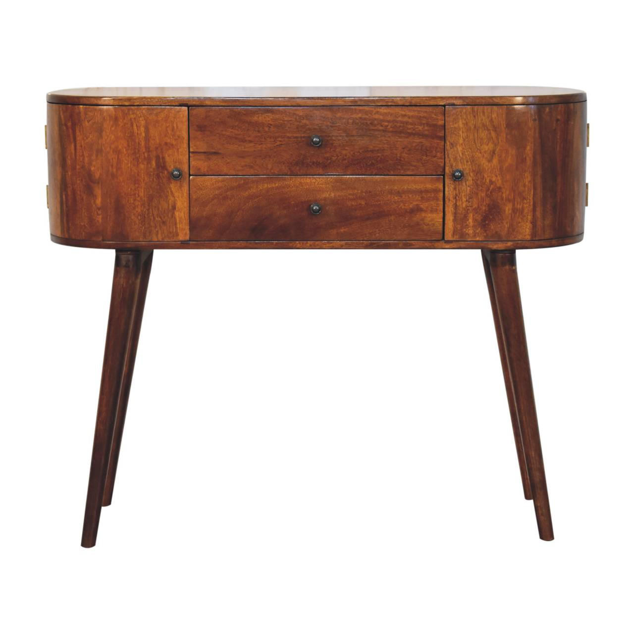 Artisan Furniture NOČNÍ STOLEK, montáž na zeď, kaštanové provedení, 1 zásuvka, 1 otevřená přihrádka, hnědý