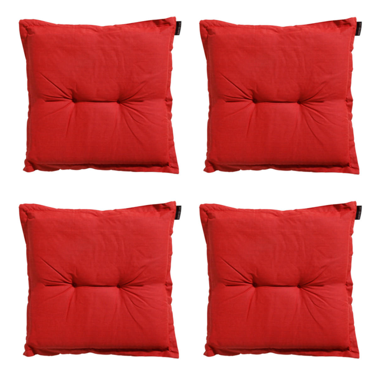 SITZKISSEN Basic 50/50 cm 4er-Set - Rot, Textil (50/5/50cm) - Madison