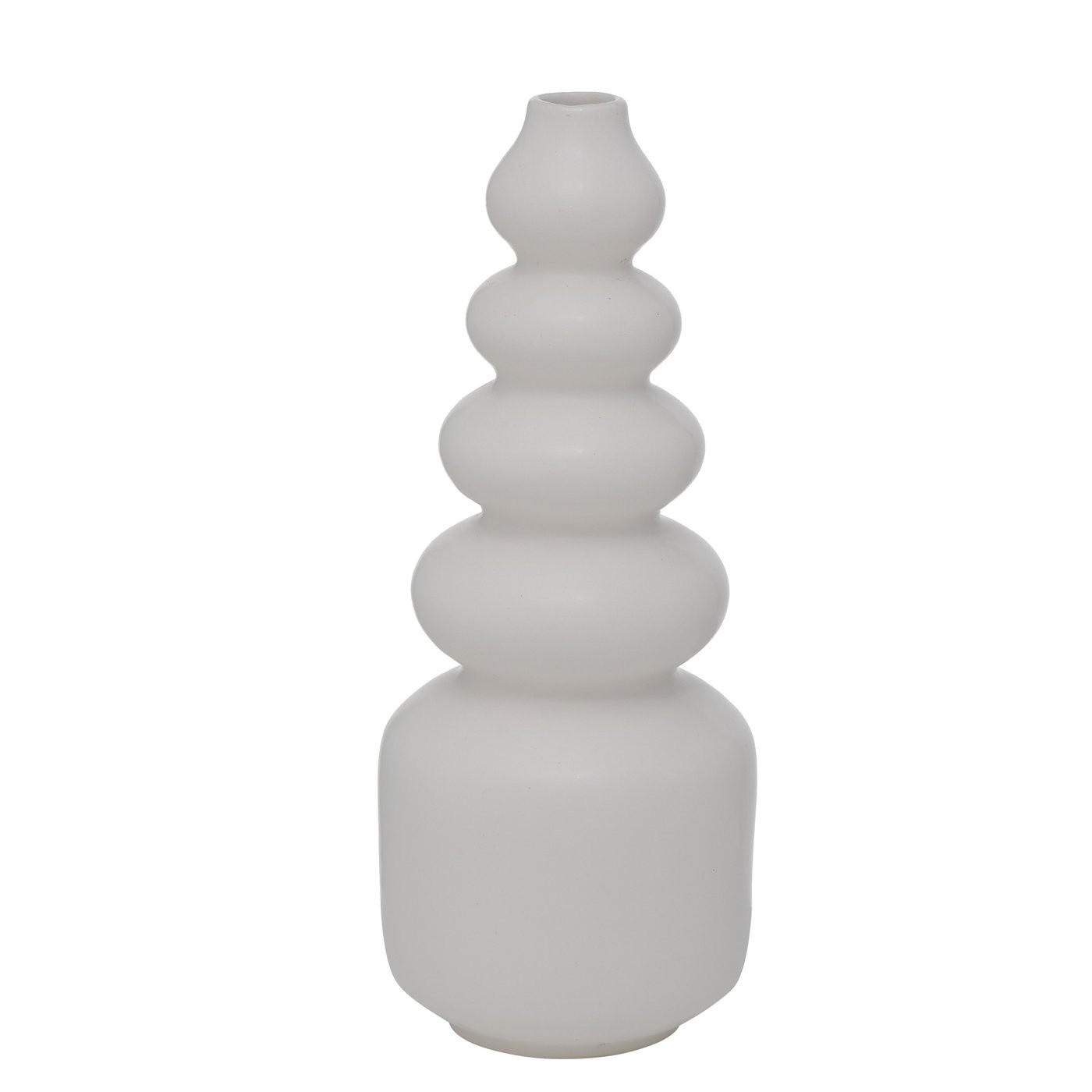KERAMIKVASE in runder Form Brunila 12/12/30 cm - Weiß, Keramik (30cm) - Boltze Home