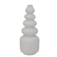 KERAMIKVASE in runder Form Brunila 12/12/30 cm - Weiß, Keramik (30cm) - Boltze Home