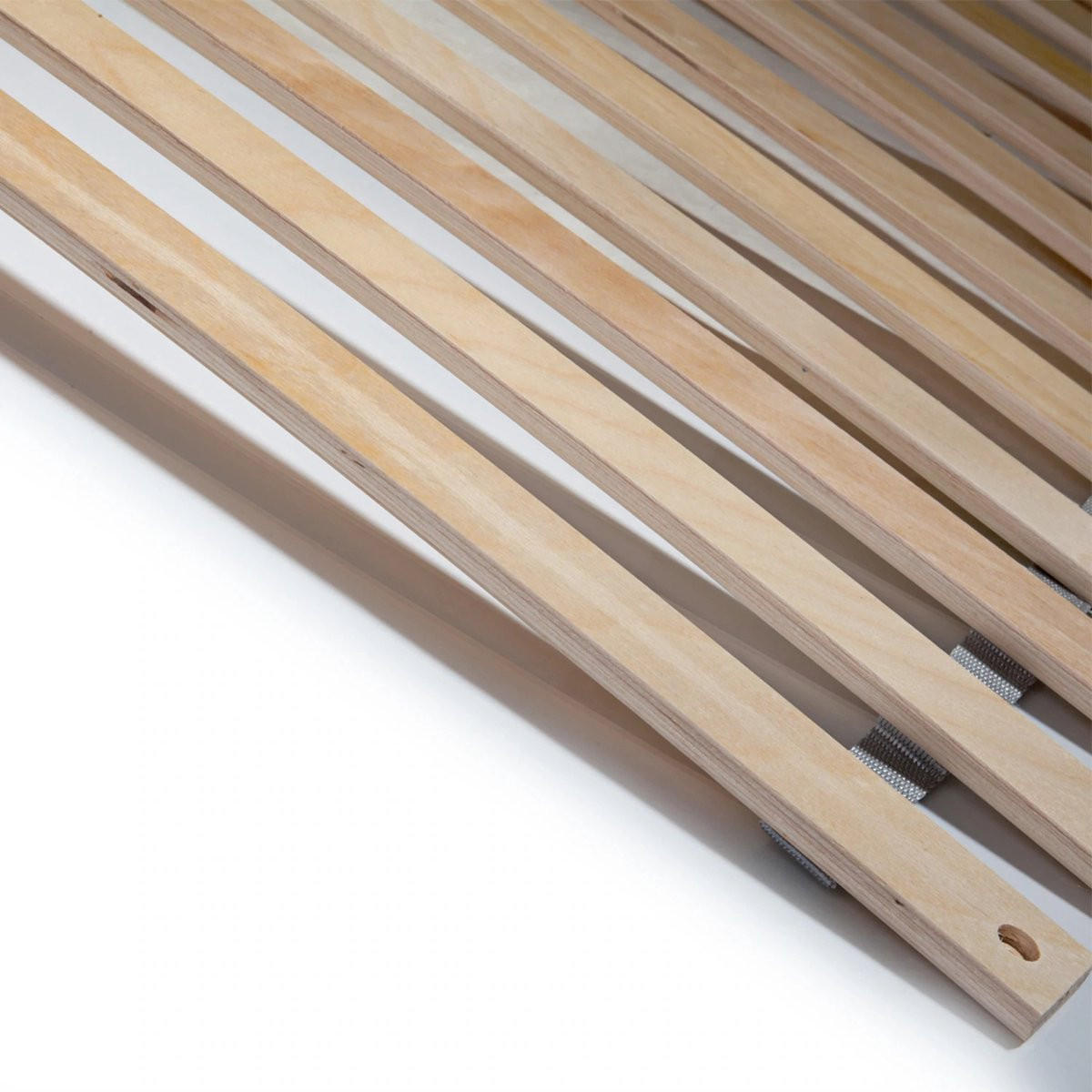 ROLLROST Premium 120x200, Lattenrost aus Birke mit 28 Latten, fertig montiert und gerollt, Traglast 130Kg - Buchefarben, Holz (120/200cm) - Sleepneo