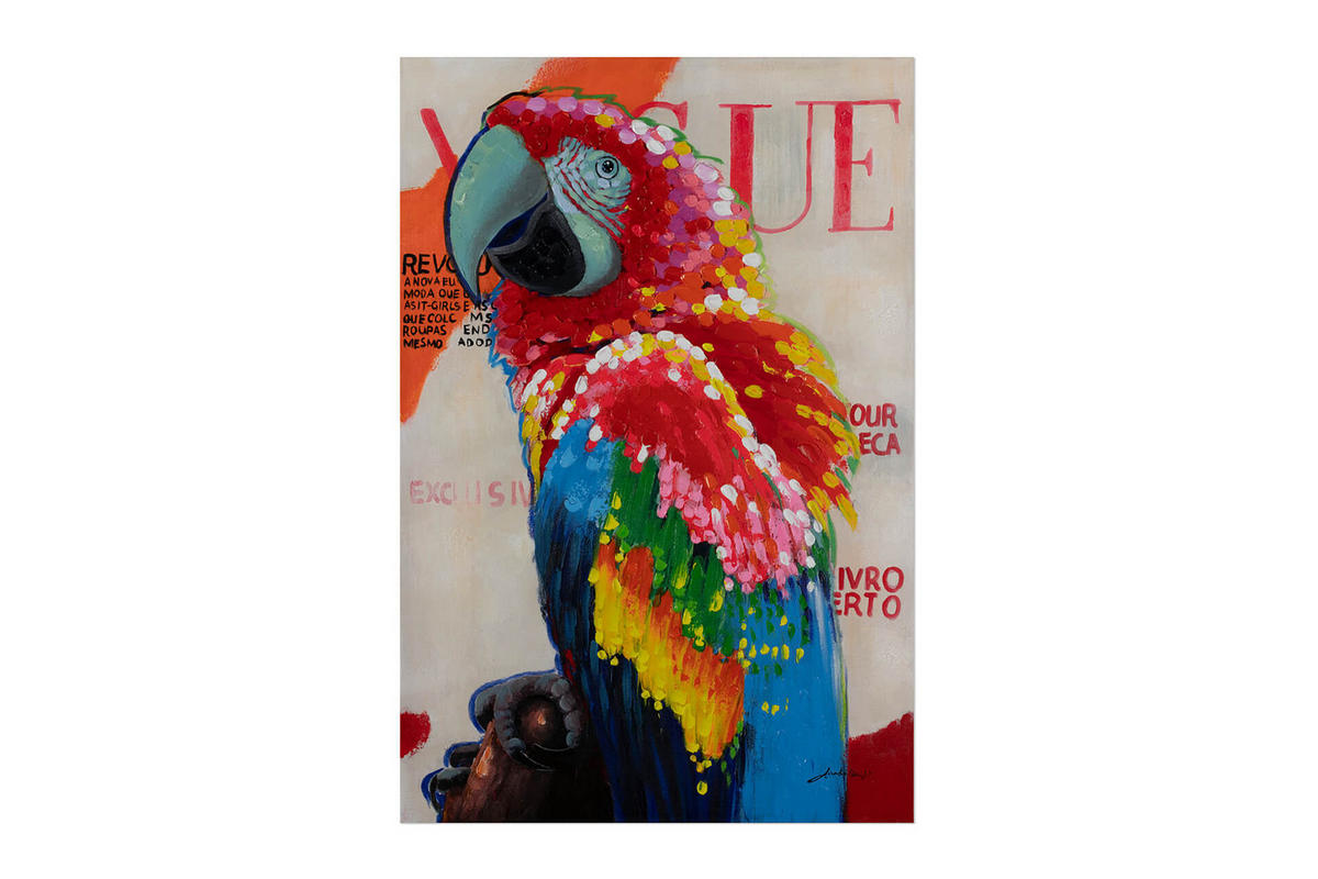 RUČNE MAĽOVANÝ AKRYLOVÝ OBRAZ 60/90 cm, viacfarebný, abstraktný dekoratívny motív - viacfarebná, drevo/textil (60/90cm) - KUNSTLOFT