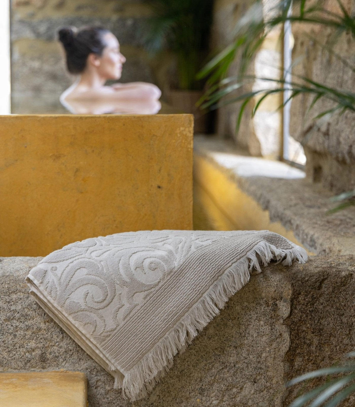 FROTTIERSET Harmony 6-teilig, Baumwolle - Beige, Textil (70/140cm) - SOWL