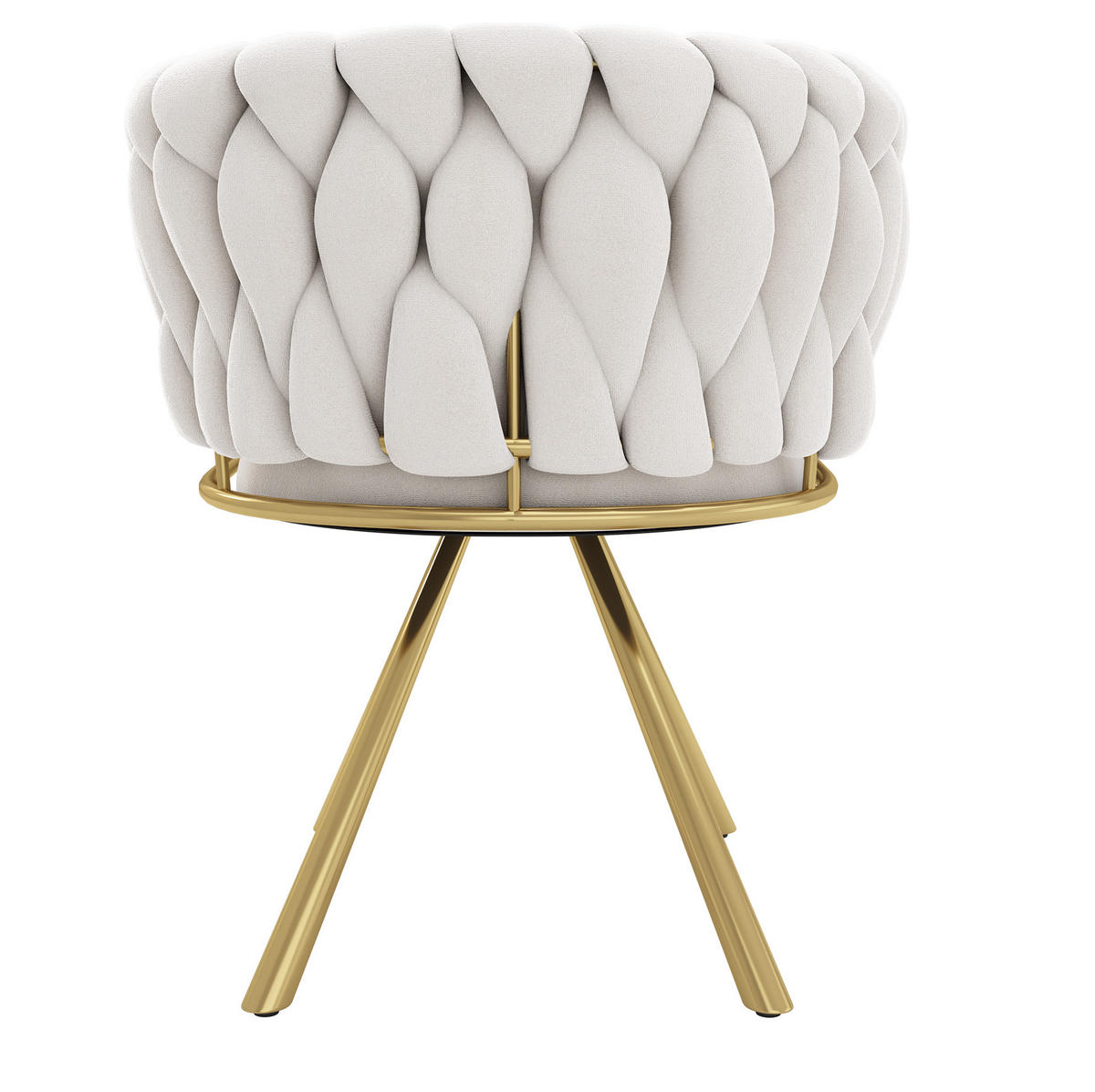 ESSZIMMERSTUHL 6er-Set drehbar Samt Beige/Gold - Beige, Metall (54/72/59.1cm) - Meubliv