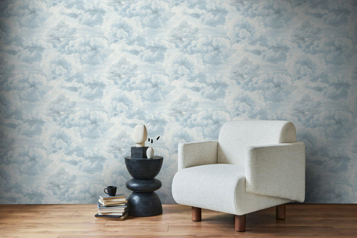 VLIESTAPETE Blau 53/1005 cm - Blau, Textil (53/1cm) - KUNSTLOFT