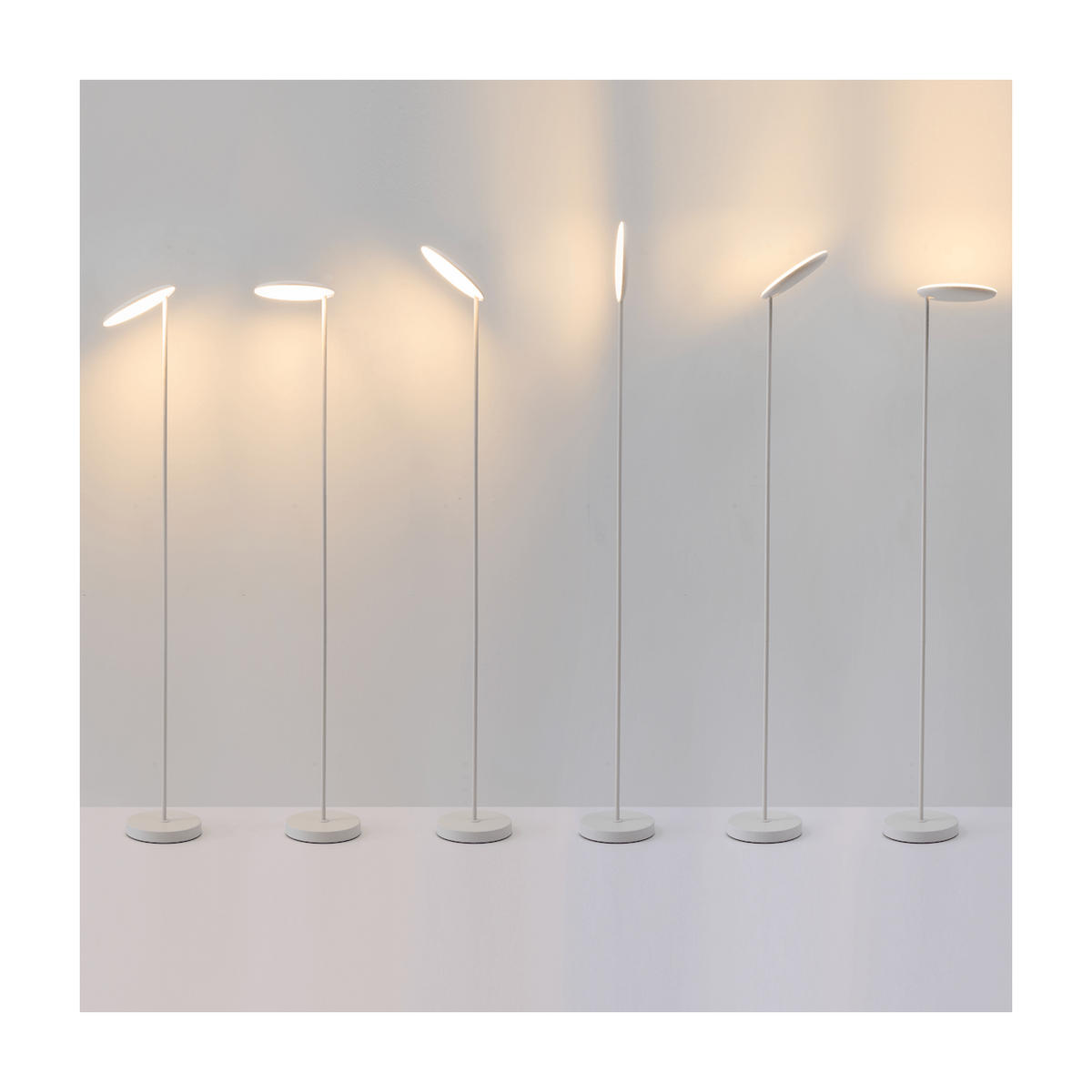 STEHLEUCHTE Kalena, Weiß, 182cm - Weiß, Metall (182/27/182cm) - KOSILUM