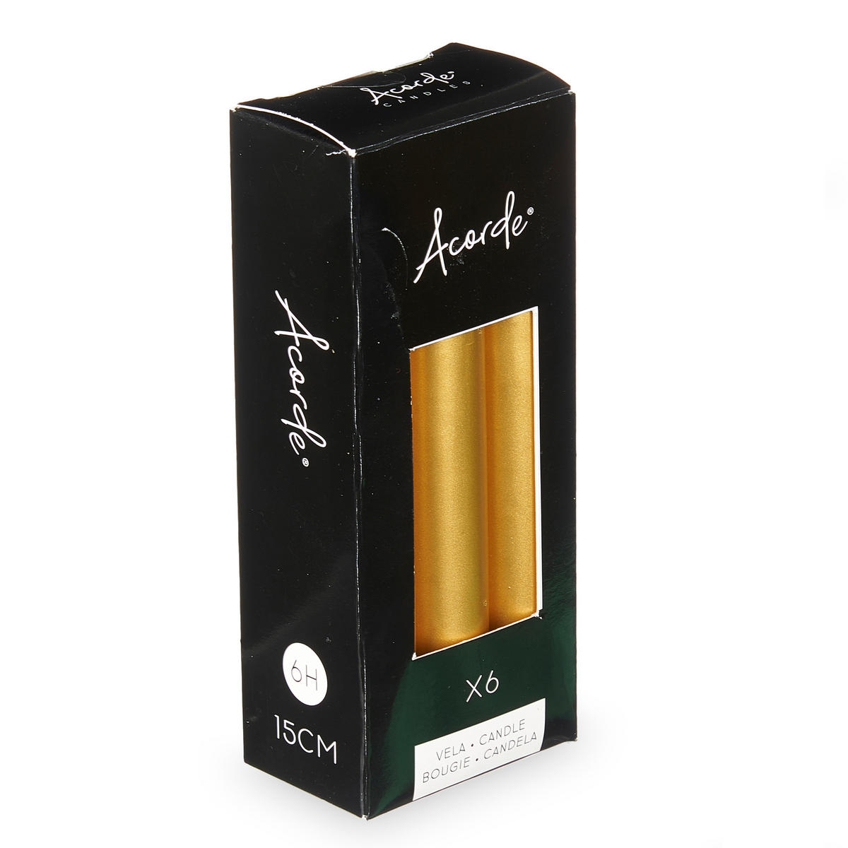 KERZE Celestia 15 cm - Goldfarben, Paraffin (2/15/2cm)