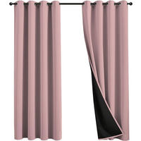 VERDUNKELUNGSVORHÄNGE, wärmeisolierend – 132 x 160 cm – 2 Stück, grau - Pink, Textil (132/160cm)