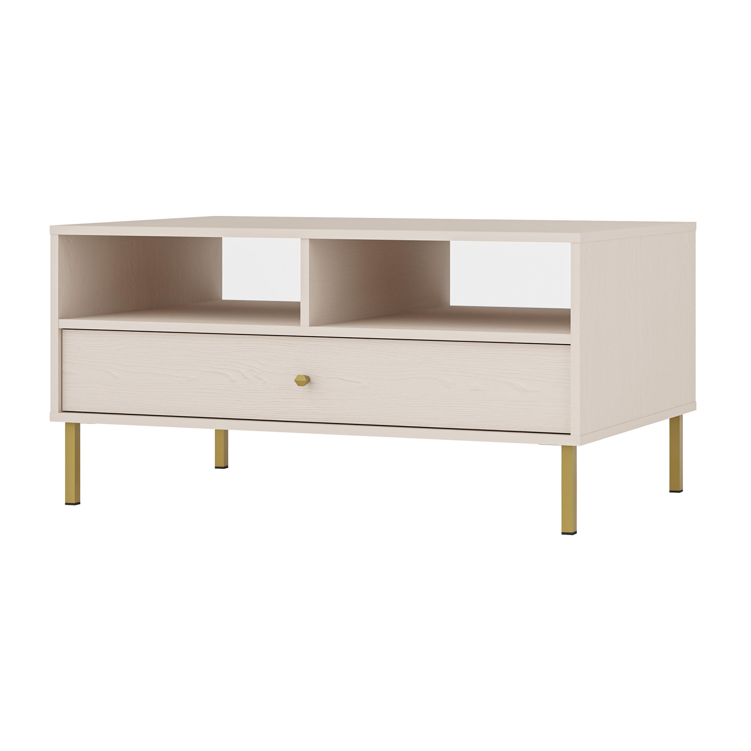 COUCHTISCH TORINO 100,2/50/65 cm Beige - Beige, Holzwerkstoff (65/100.2/50cm) - MASSENO