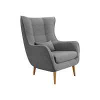 SESSEL Estjano Boucle - Beige/Grau, Holz/Textil (80/106/95cm) - MIRJAN24