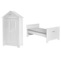 POKOJ PRO MIMINKO 2DÍLNÝ bílá - bílá, kompozitní dřevo (144/92/78cm) - Petits-meubles