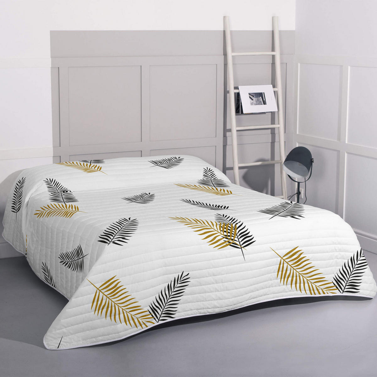 TAGESDECKE foliage 180x260 cm (bett 80/90/105) mehrfarbig - Multicolor, Textil (180/260cm) - Happy Friday