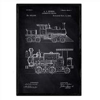 POSTER Lokomotive Patent A3 Rahmenlos - Klar, Papier (29.7/5/42cm) - Nacnic