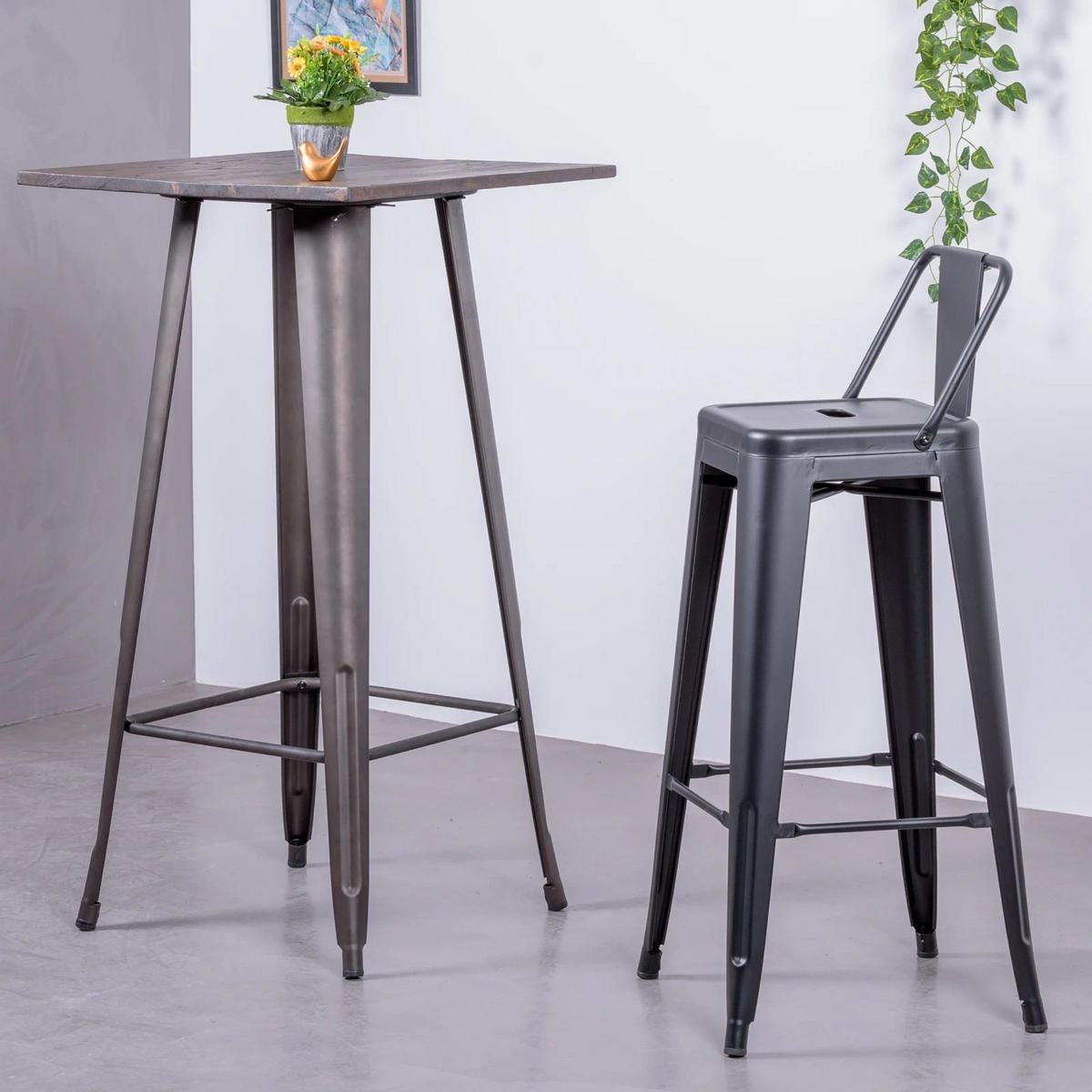HOCKER Metall Schwarz - Schwarz, Metall (43/97/43cm) - Nest Dream