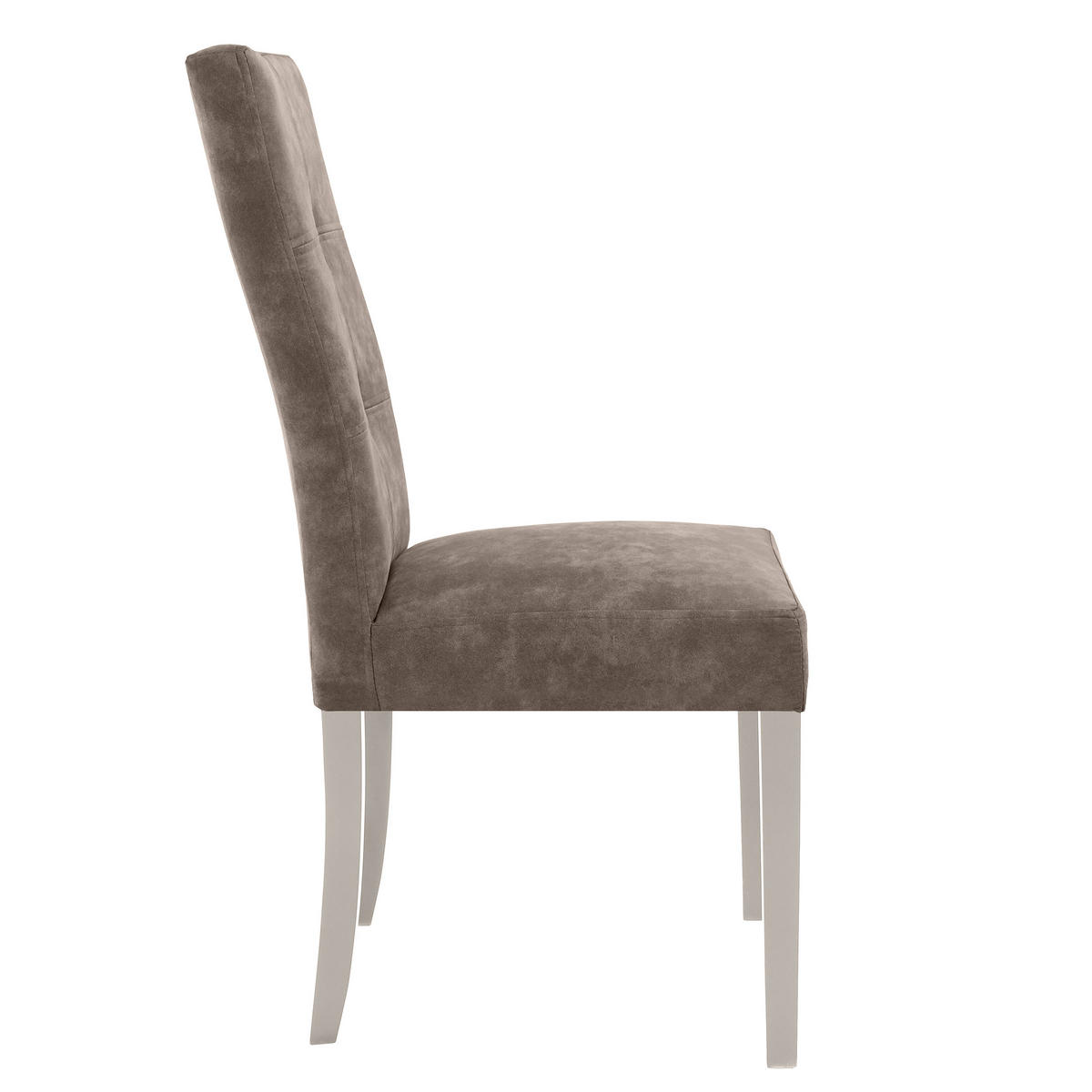 STUHL Solis mit kaschmirfarbenen Holzbeinen, Polsterstuhl, Braun - Kaschmir/Braun, Holz (45/100/42cm) - Beautysofa