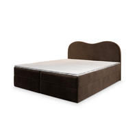 BOXBETT FLUVIA M 160x200 cm mit Matratze und Topper - Braun - Braun, Holz (160/200cm) - MASSENO