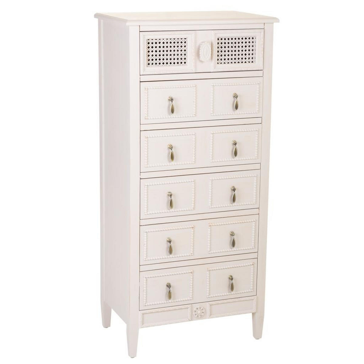 KOMMODE aus Holz mit 6 Schubladen 56x36x119 cm - Multicolor, Holzwerkstoff (56/36/119cm) - Wanderlust