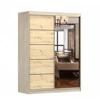 SCHWEBETÜRENSCHRANK 150/200/61 cm 2-türig Vista 05A Sonoma Eiche/ Artisan Eiche - Schwarz/Eiche Artisan, Glas/Holzwerkstoff (150/200/61cm) - imoebel24