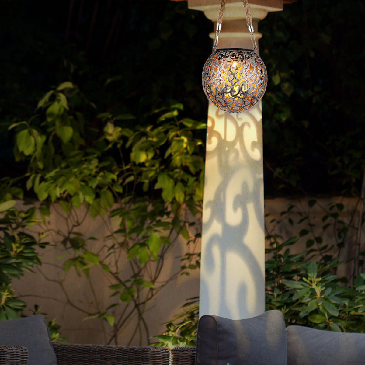 LED AUSSENLEUCHTE Metall Kupfer 2er Set - Kupferfarben, Naturmaterialien (12/12/26cm) - Globo Lighting